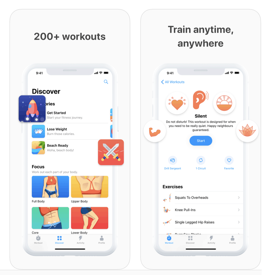 7 Minute Workout App Screenshots