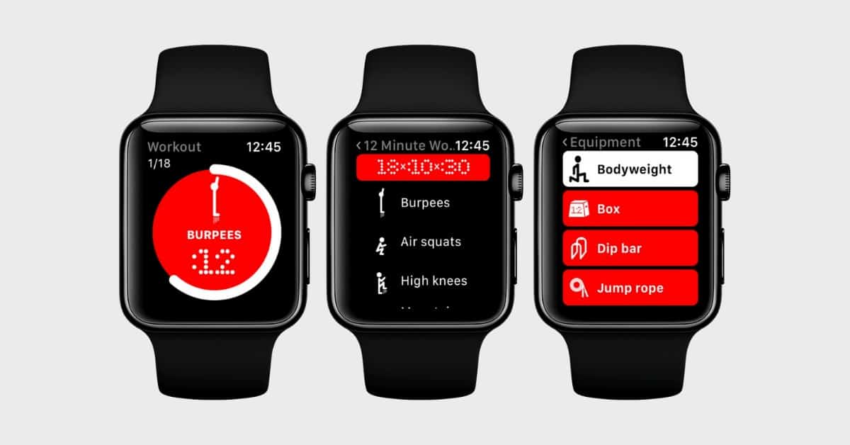 12 Minute Athlete HIIT App Apple Watch