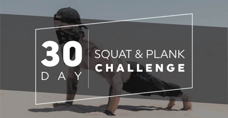 30 day plank 2025 and squat challenge printable