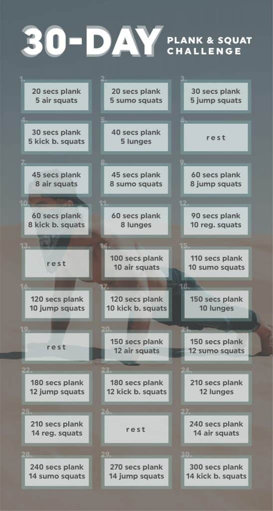 30 day lunge challenge before and after